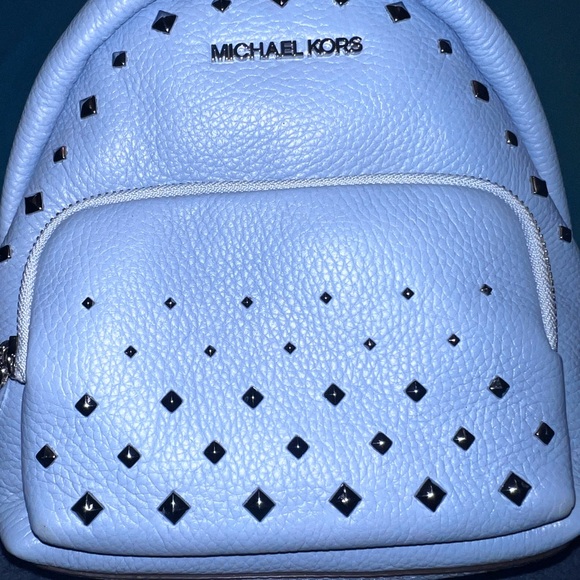 Michael Kors ERIN small convertible backpack Sky Blue Studded - Picture 6 of 7